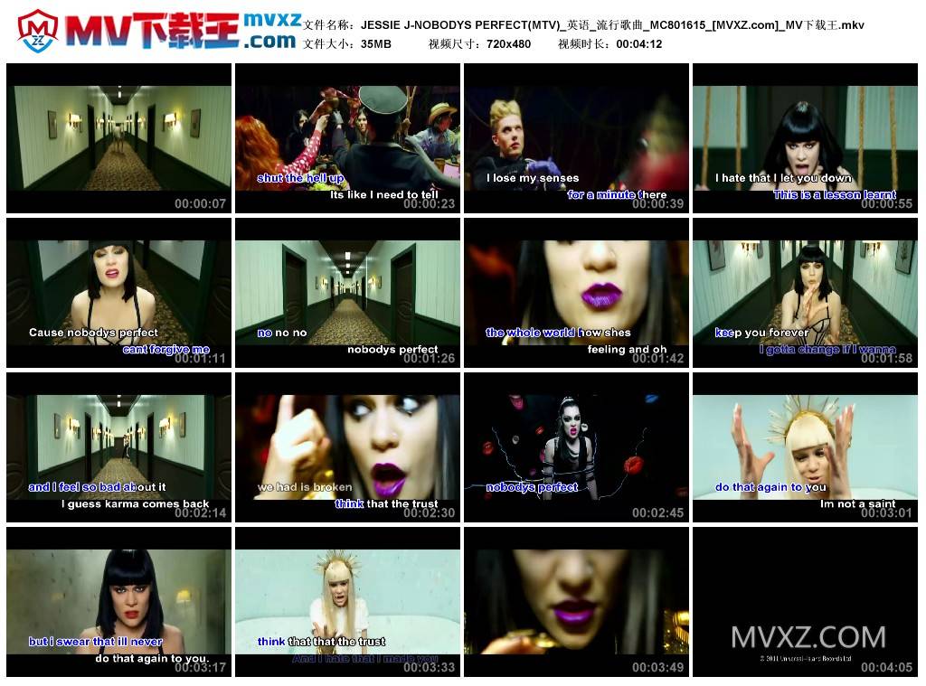 JESSIE J-NOBODYS PERFECT(MTV)_英语_流行歌曲_MC801615